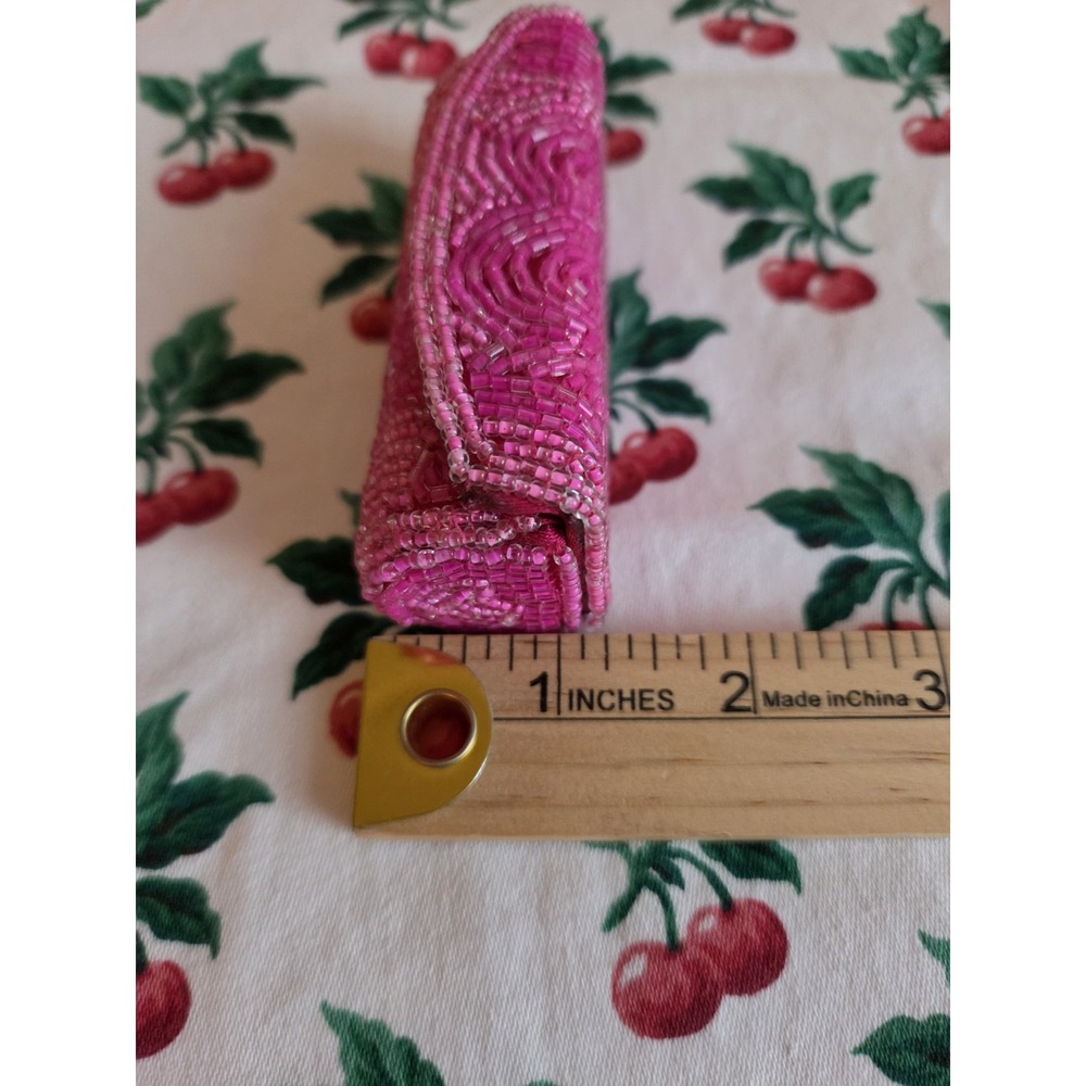 Mary Kay Signature Hot Pink Lipstick Beaded Case Holder Mirror Lip Gloss Glam - Picture 9 of 9